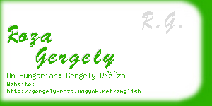 roza gergely business card